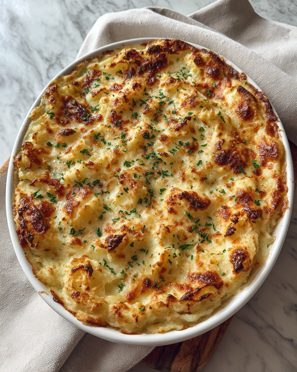 Final dish - Creamy Boursin Mashed Potato Chicken Bake Recipe You’ll Love