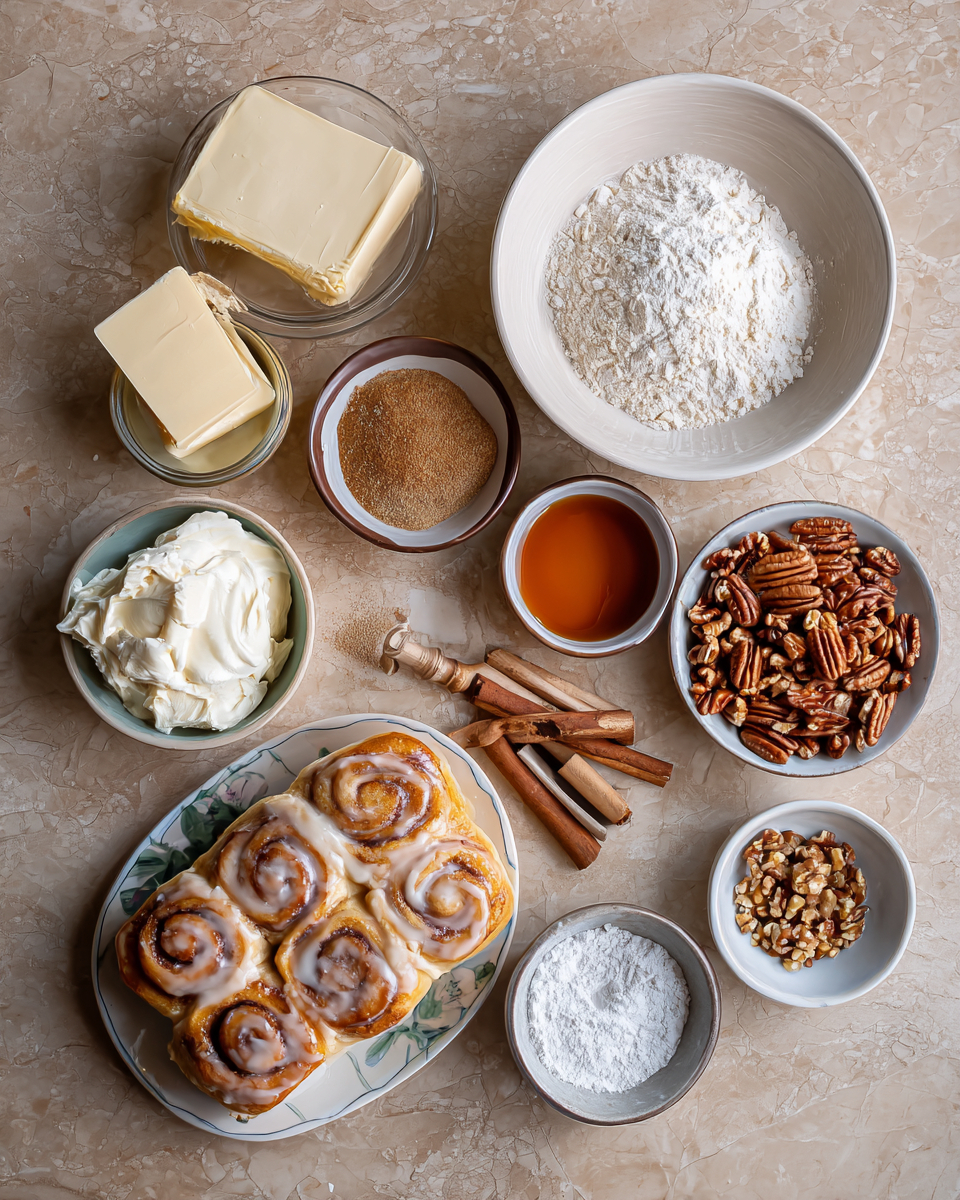 Ingredients for Irresistible Brown Butter Cinnamon Roll Skillet Recipe You Have to Try