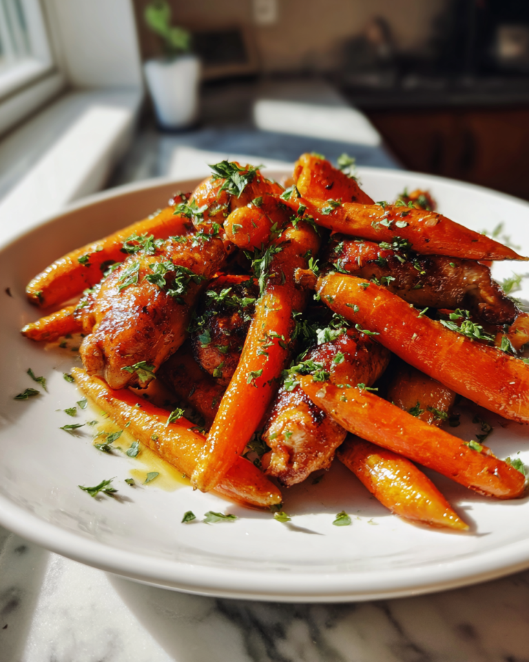 Sweet and Savory Brown Sugar Glazed Carrots and Chicken Recipe - Featured Image