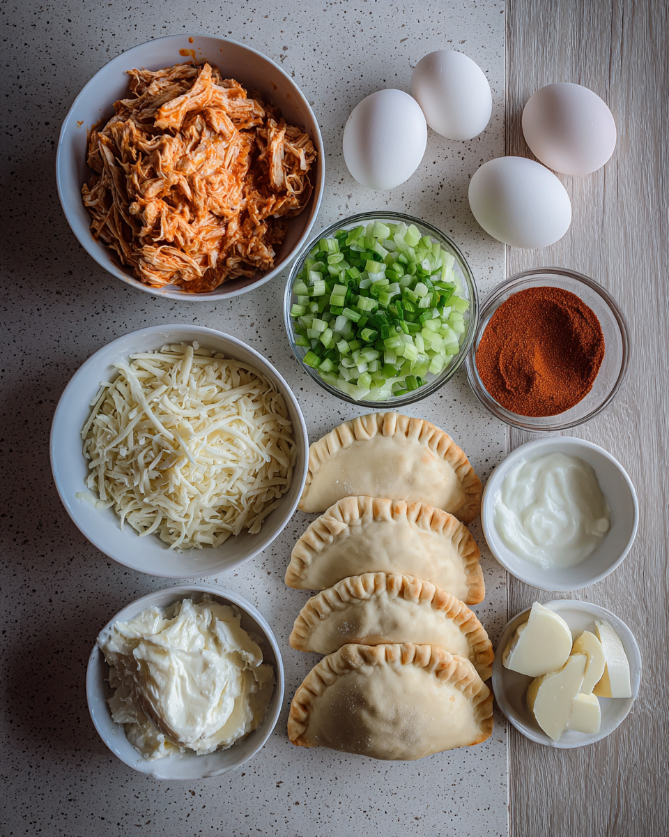 Ingredients for Irresistible Buffalo Chicken Pockets That Pack a Flavor Punch