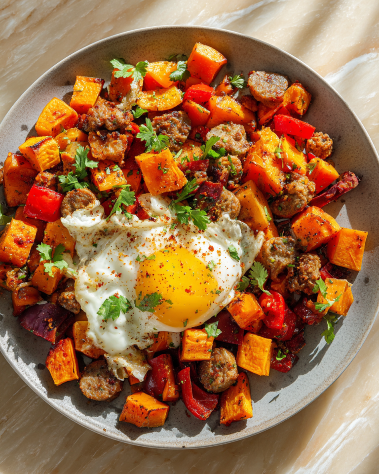 Hearty Cajun Sweet Potato and Sausage Hash Recipe to Spice Up Your Breakfast - Featured Image