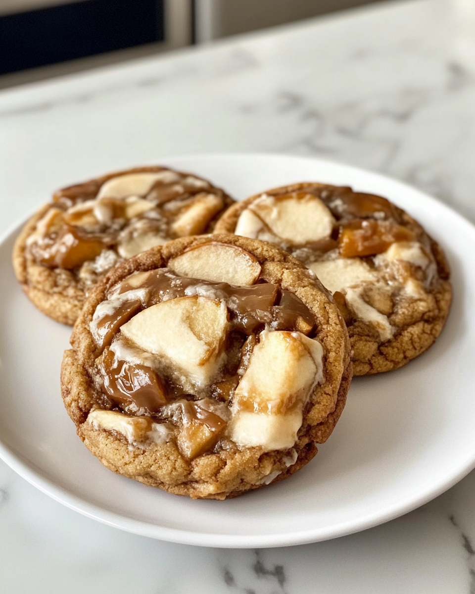 Final dish - Irresistible Caramel Apple Cheesecake Stuffed Cookies You Need to Try