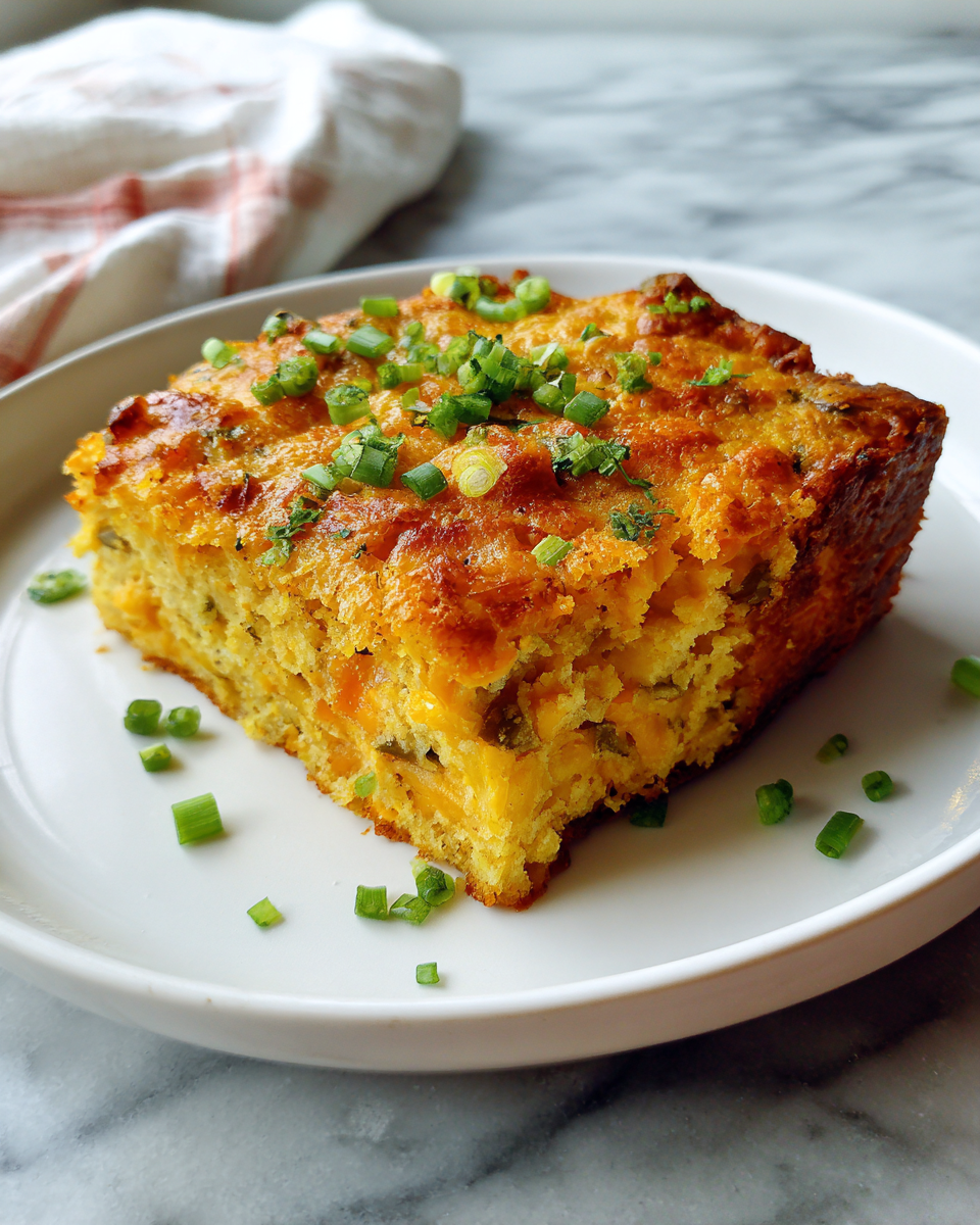 Final dish - Irresistible Cheddar Jalapeño Cornbread Casserole Recipe You Need to Try