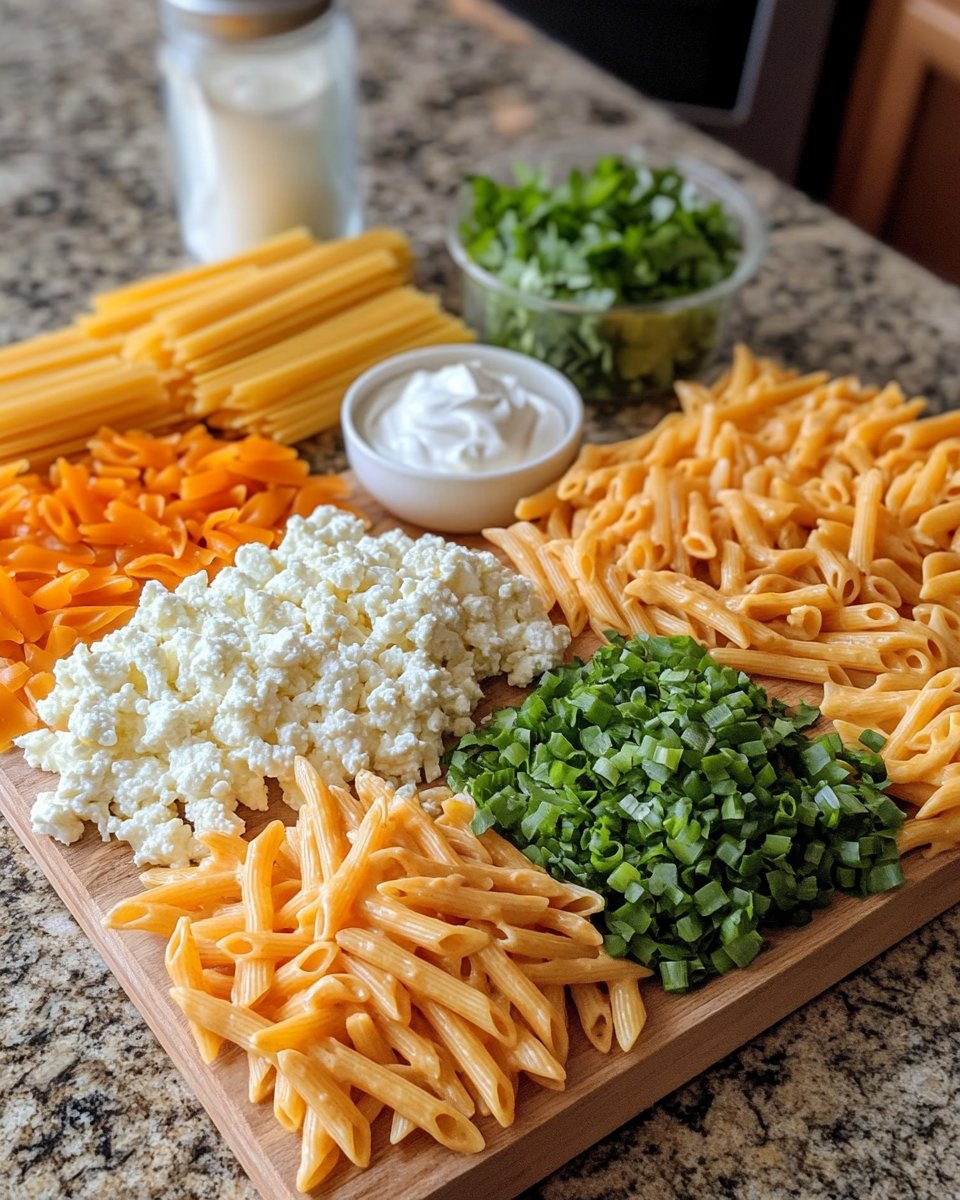 Ingredients for Irresistible Cheesy Buffalo Chicken Pasta Bake Recipe You Need to Try