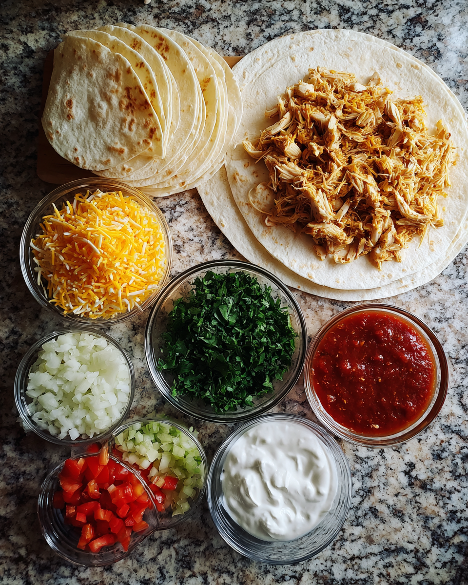Ingredients for Irresistible Cheesy Chicken Quesadilla Bake Recipe You Need to Try