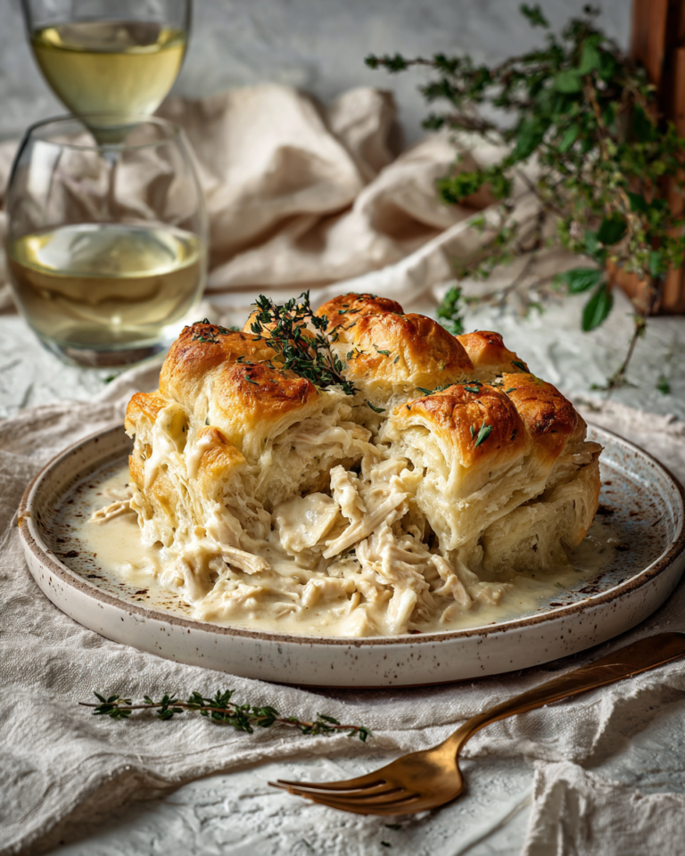 Creamy Chicken Alfredo Crescent Roll Bake Recipe You’ll Love - Featured Image