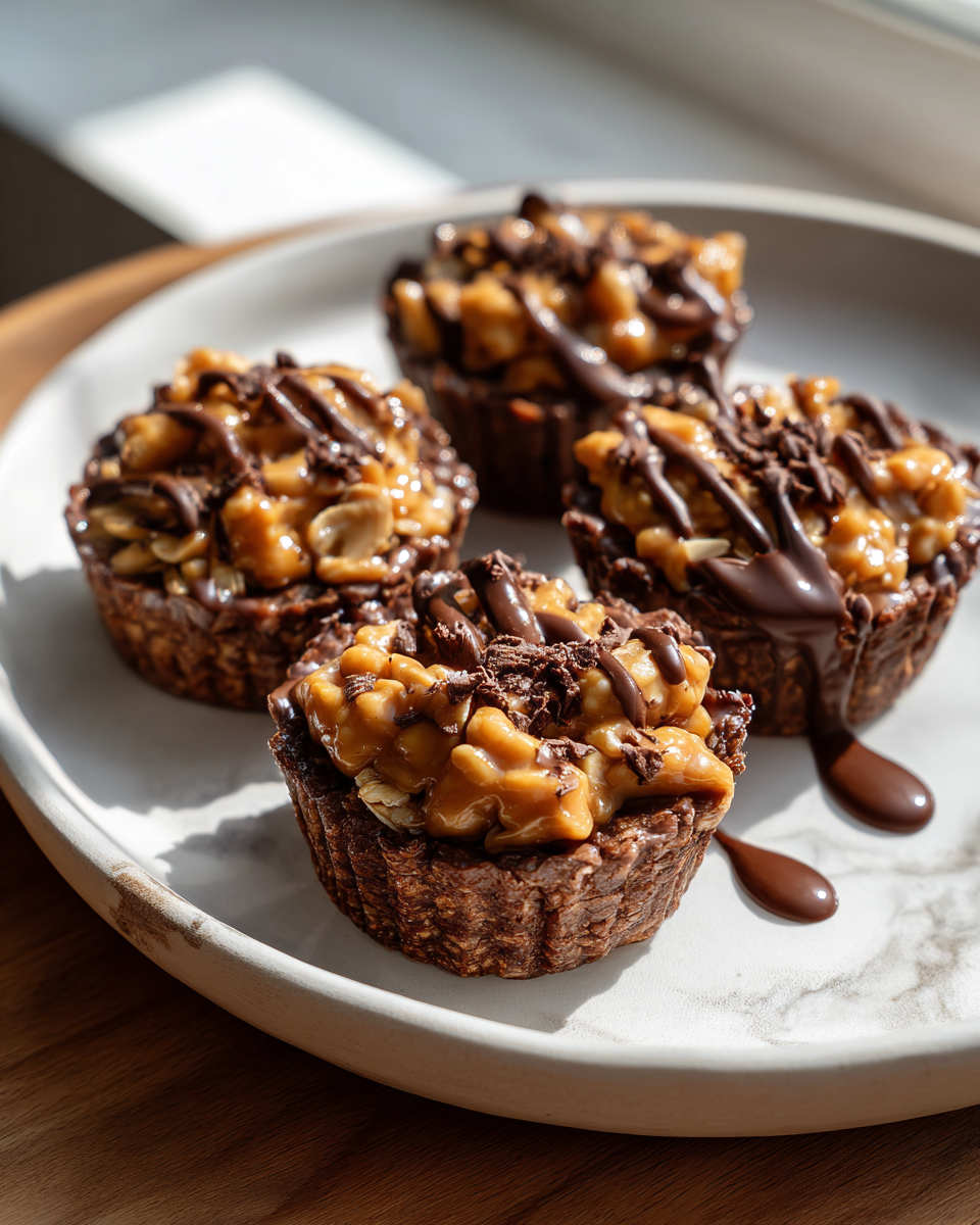 Final dish - Irresistible Chocolate Peanut Butter Oatmeal Cups to Boost Your Breakfast Game