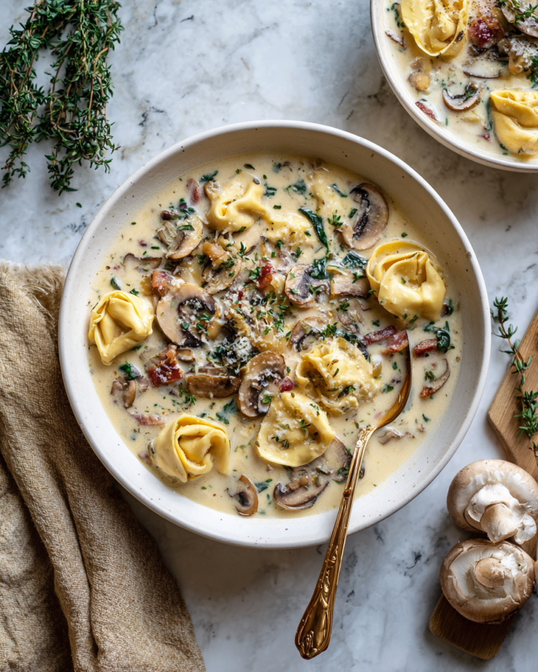 Indulge in Comfort with Creamy Mushroom Tortellini Chowder - Featured Image