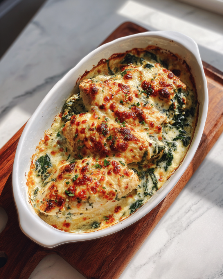 Irresistible Creamy Spinach and Ricotta Chicken Bake Recipe - Featured Image