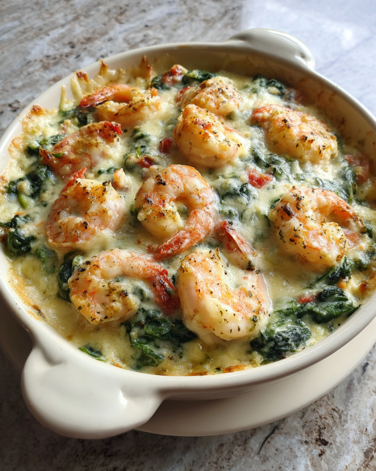 Irresistible Creamy Tuscan Shrimp and Spinach Bake Recipe You Need to Try - Featured Image