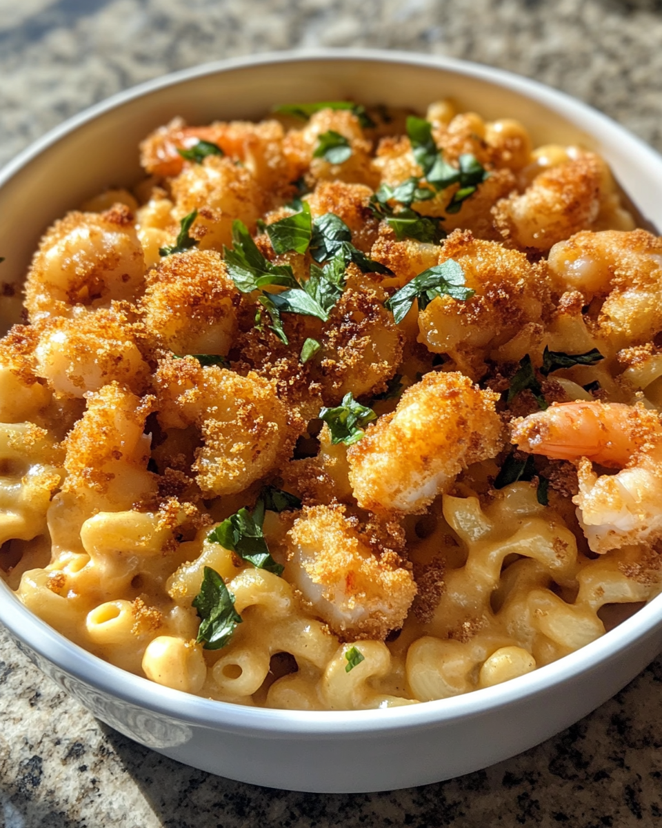 Final dish - Ultimate Crispy Bang Bang Shrimp Mac and Cheese Recipe You Need to Try