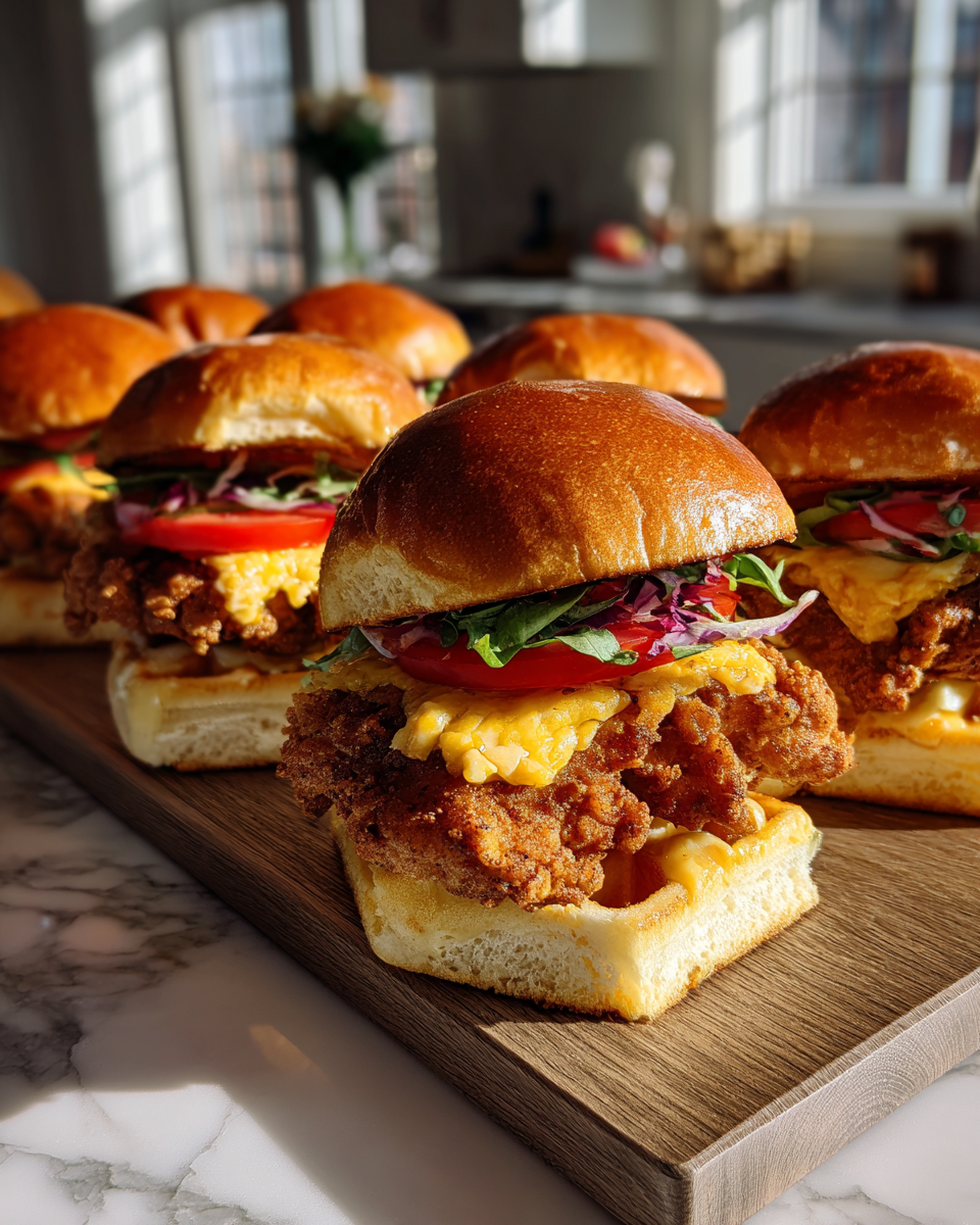 Final dish - The Ultimate Crispy Chicken and Waffle Sliders You Need to Try Today
