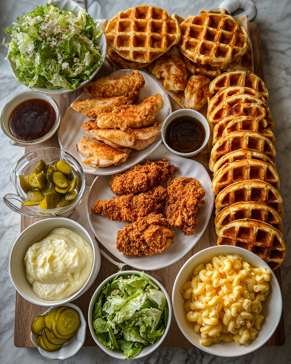 Ingredients for The Ultimate Crispy Chicken and Waffle Sliders You Need to Try Today