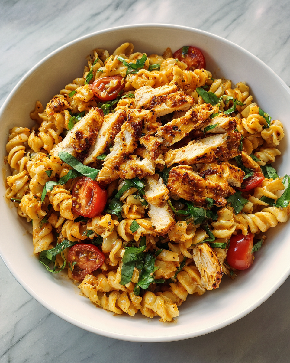 Final dish - Irresistible Crispy Chicken Chipotle Pasta Salad You Need to Try