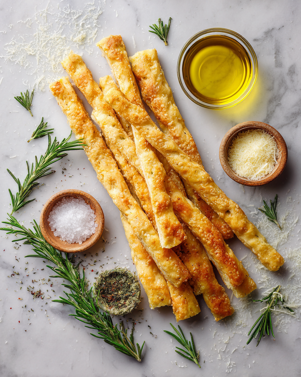 Ingredients for Irresistibly Crispy Parmesan Focaccia Sticks You Need to Try