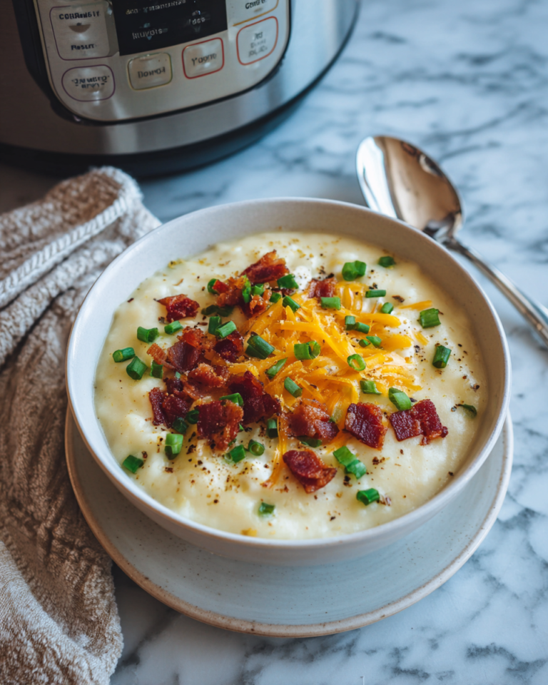 Ultimate Comfort Food Crockpot Loaded Baked Potato Soup Recipe - Featured Image