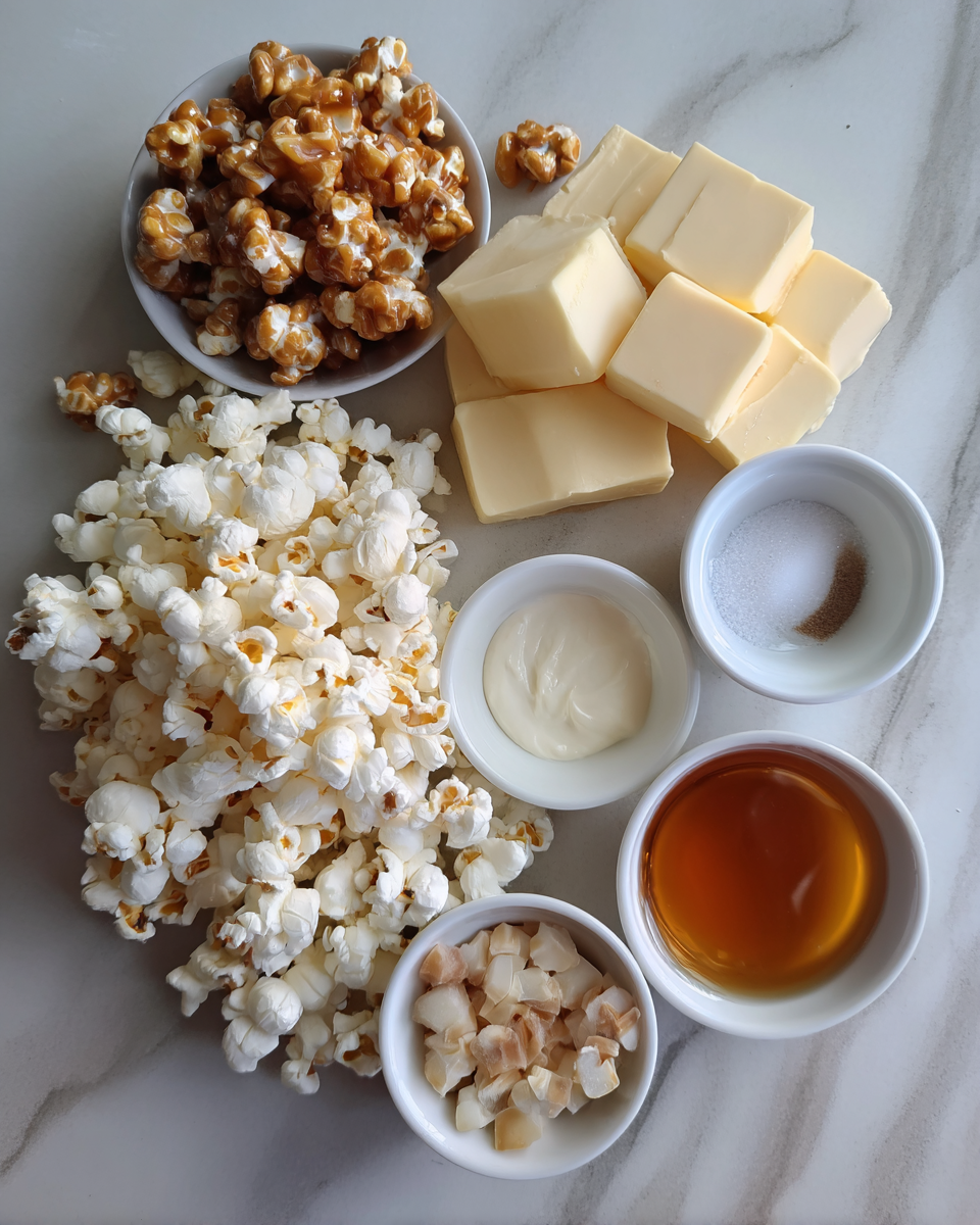 Ingredients for Irresistible Crunchy Salted Caramel Popcorn Clusters You Have to Try