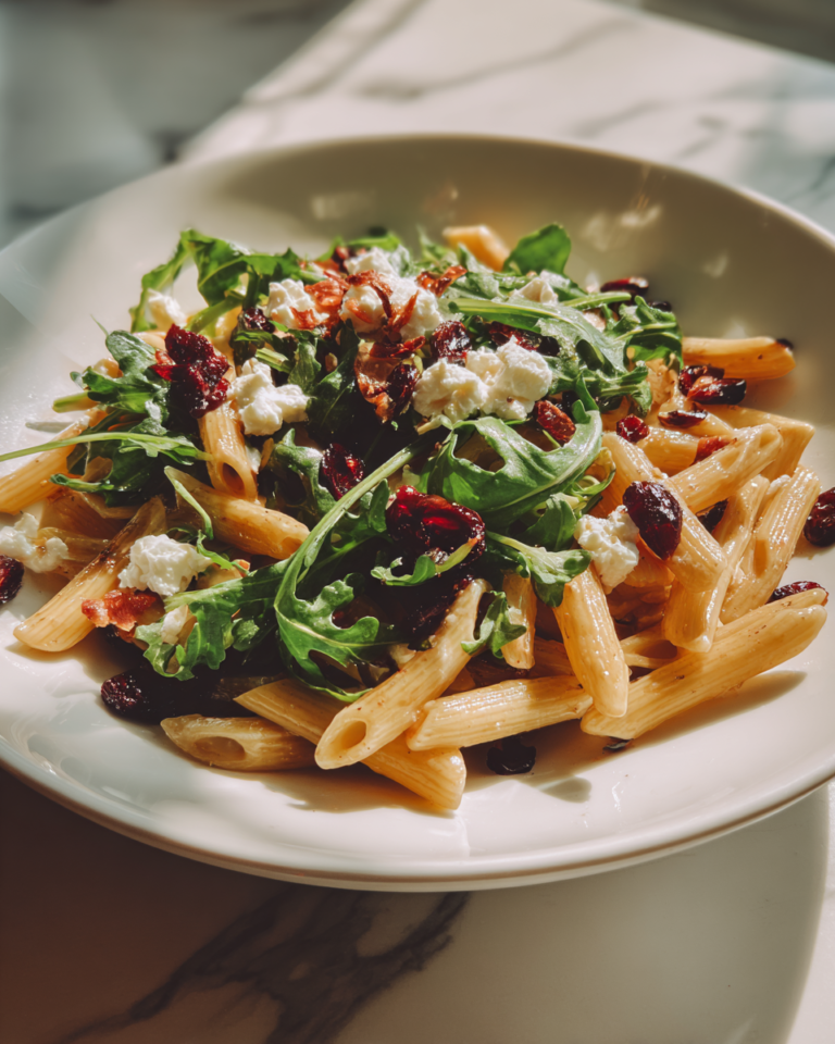 Fresh and Flavorful Feta Cranberry Penne Salad Recipe - Featured Image