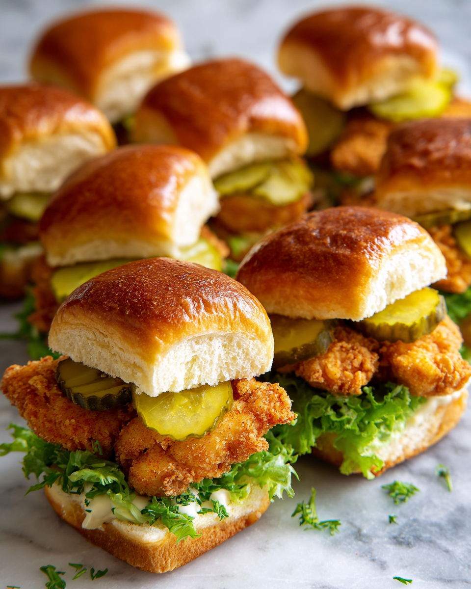 Ingredients for Crispy Fried Pickle Chicken Sandwich Sliders You Need to Try Now