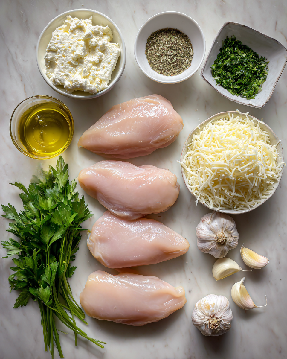 Ingredients for Irresistible Garlic Cream Cheese Chicken Roll-Ups You Have to Try