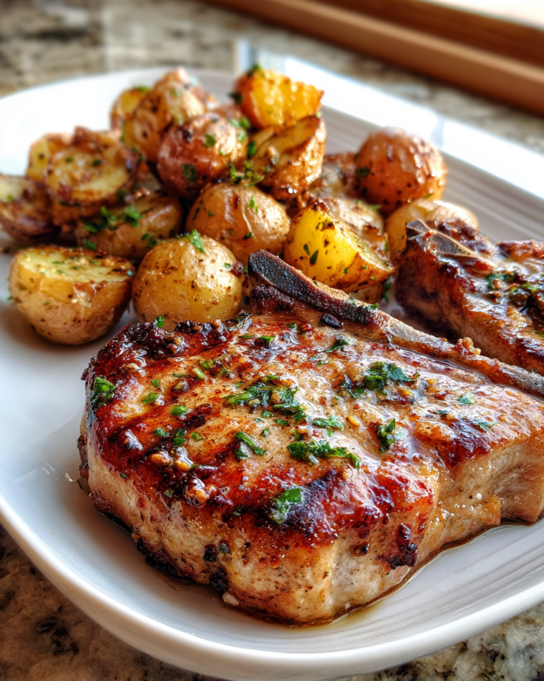 Garlic Herb Pork Chops and Potatoes That Will Steal the Show - Featured Image