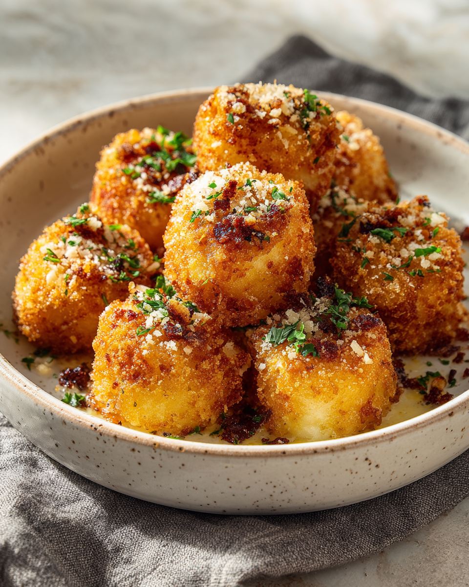 Final dish - Irresistible Garlic Parmesan Mac and Cheese Bites You Need to Try