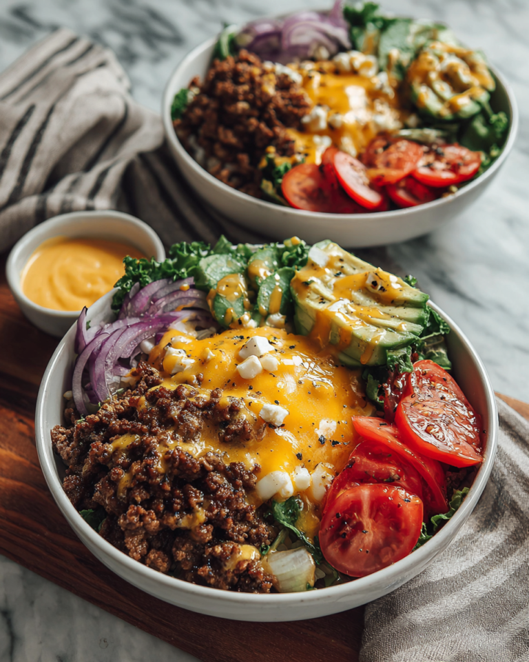 Fuel Your Day with Delicious High-Protein Cheeseburger Bowls - Featured Image