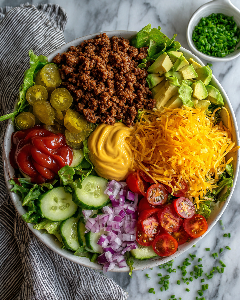 Ingredients for Fuel Your Day with Delicious High-Protein Cheeseburger Bowls