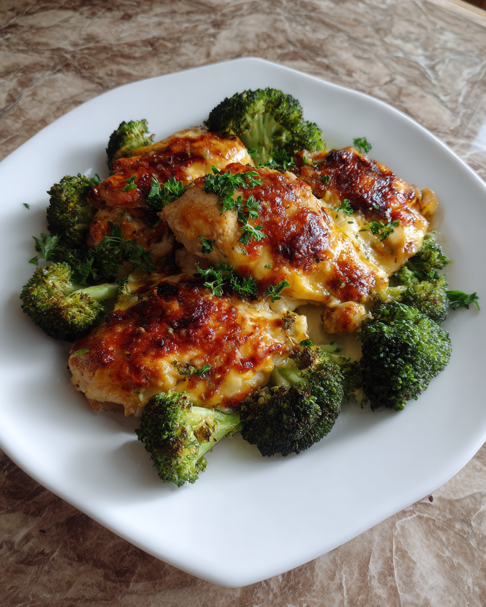 Final dish - Irresistible Honey Mustard Chicken and Broccoli Bake Recipe