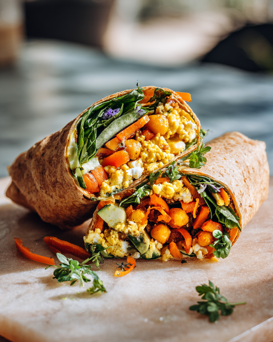 Final dish - Sweet and Savory Honey Roasted Carrot and Chickpea Wraps You Have to Try
