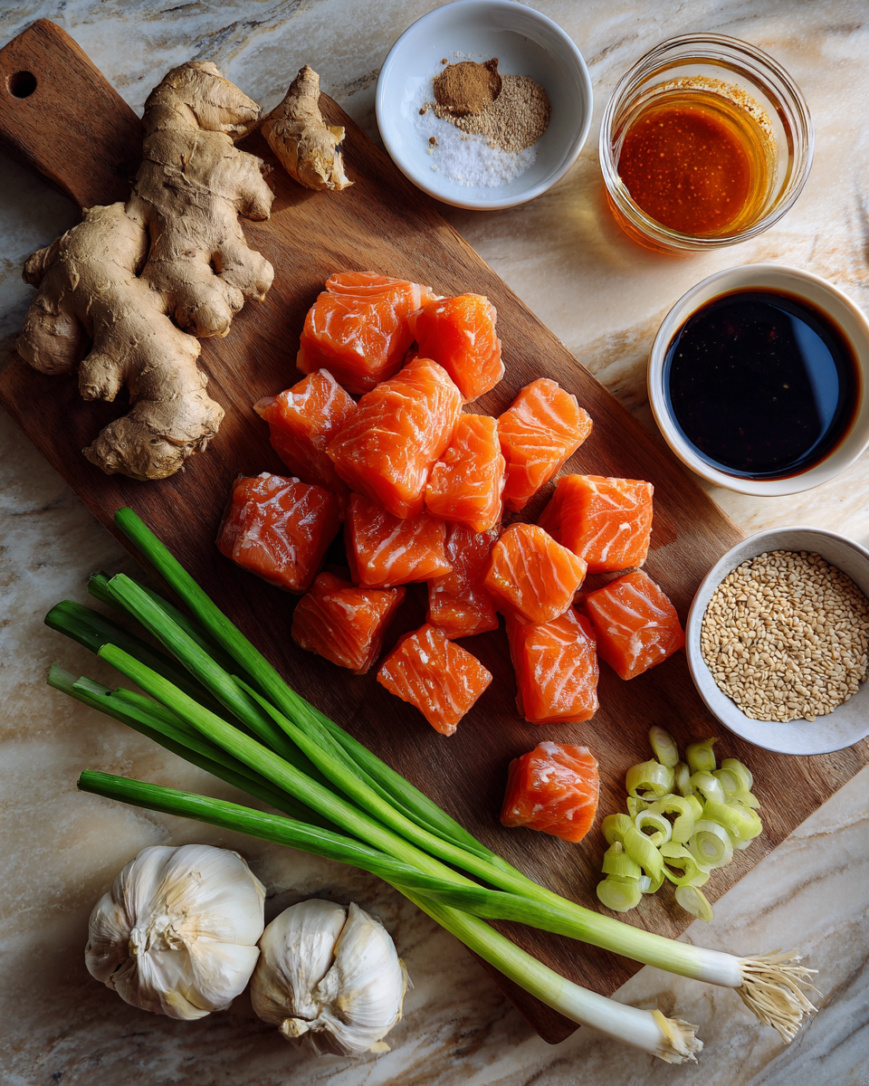 Ingredients for Irresistible Honey Sriracha Glazed Salmon Bites You Need to Try
