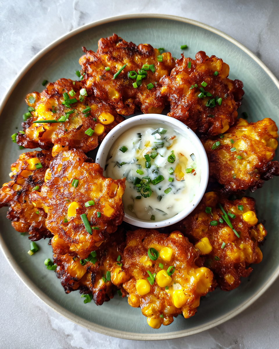 Final dish - Spice Up Your Snack Time with Jalapeño Cream Cheese Corn Fritters