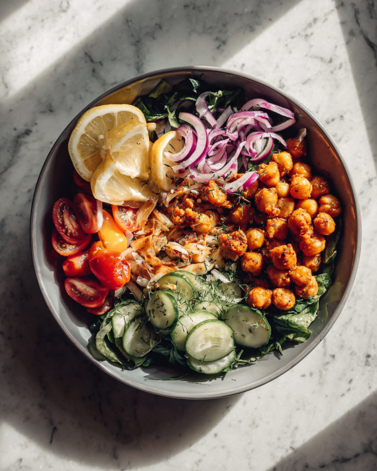 Zesty Lemon Garlic Roasted Chickpea Bowl Bursting with Flavor - Featured Image