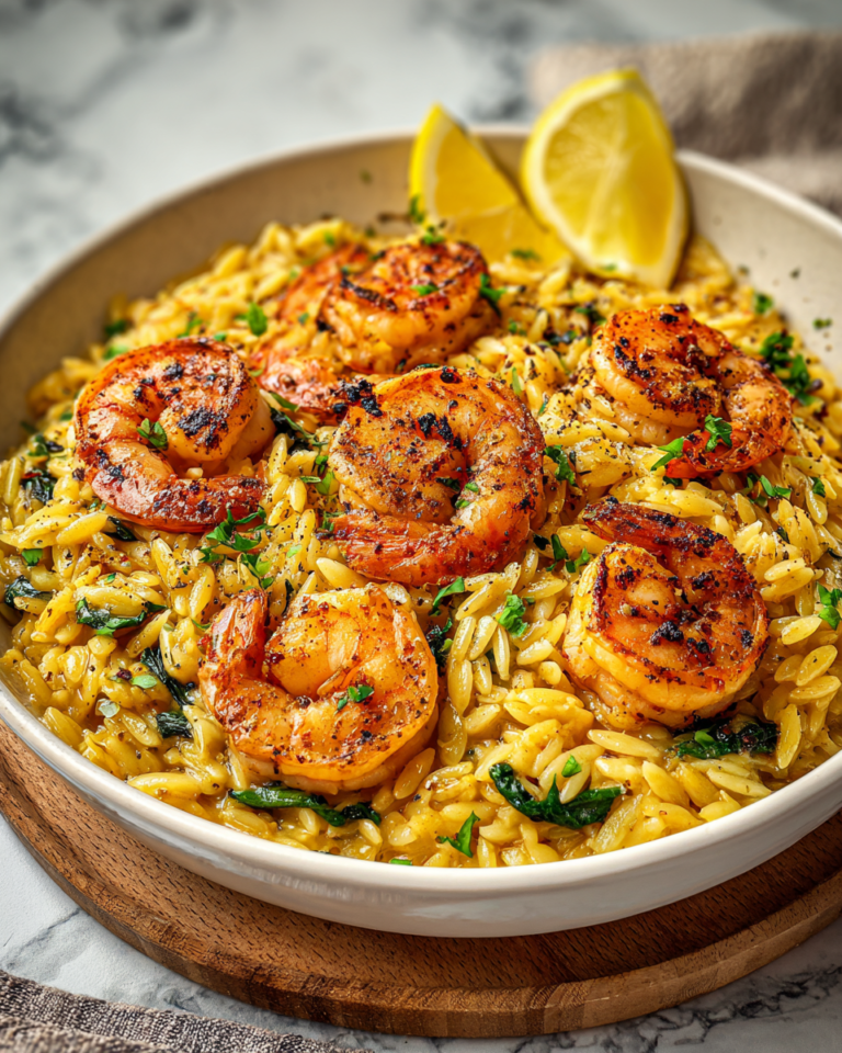 Zesty Lemon Garlic Shrimp Orzo Skillet Recipe for Easy Weeknight Dinners - Featured Image