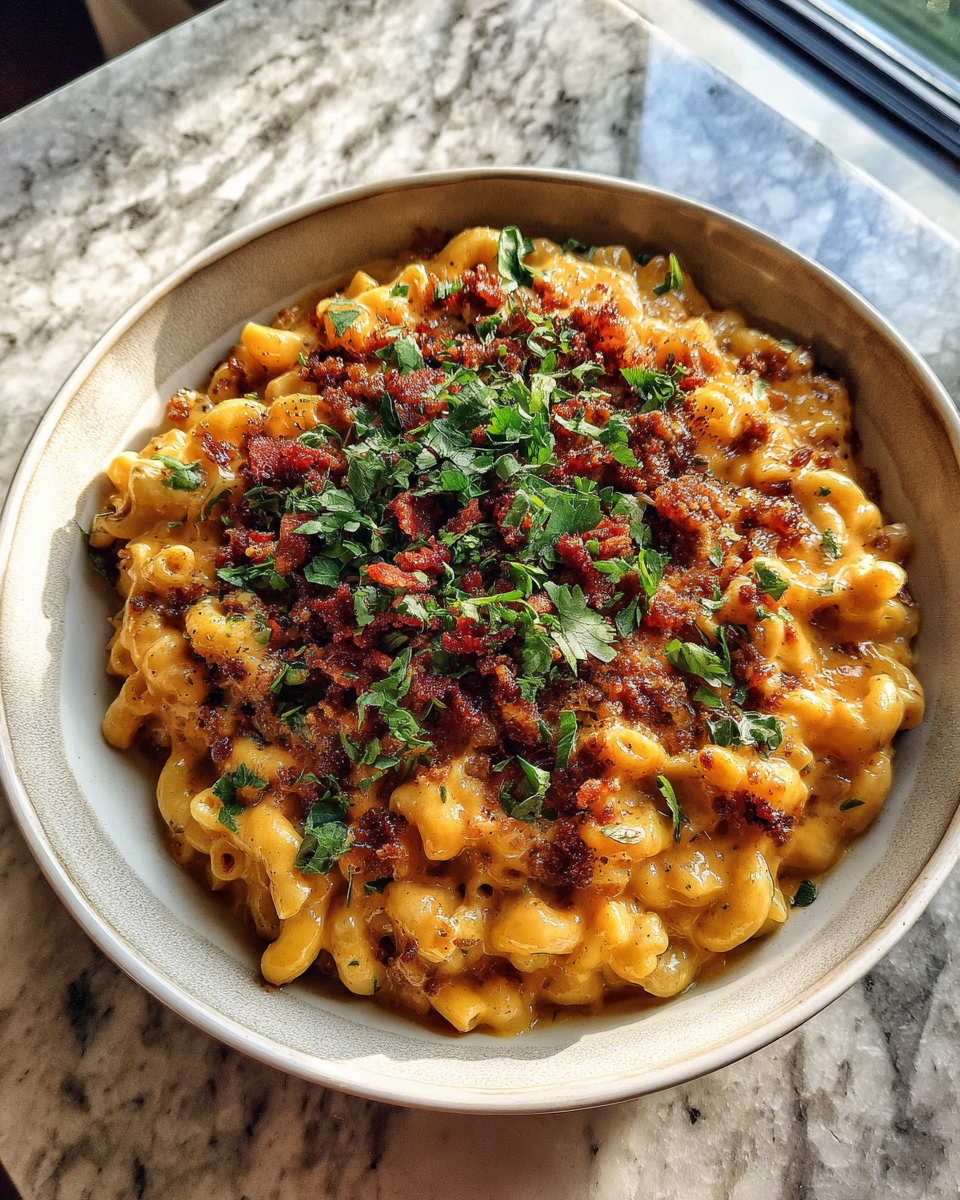Final dish - Ultimate Loaded Chili Mac and Cheese Skillet Recipe for Comfort Food Lovers