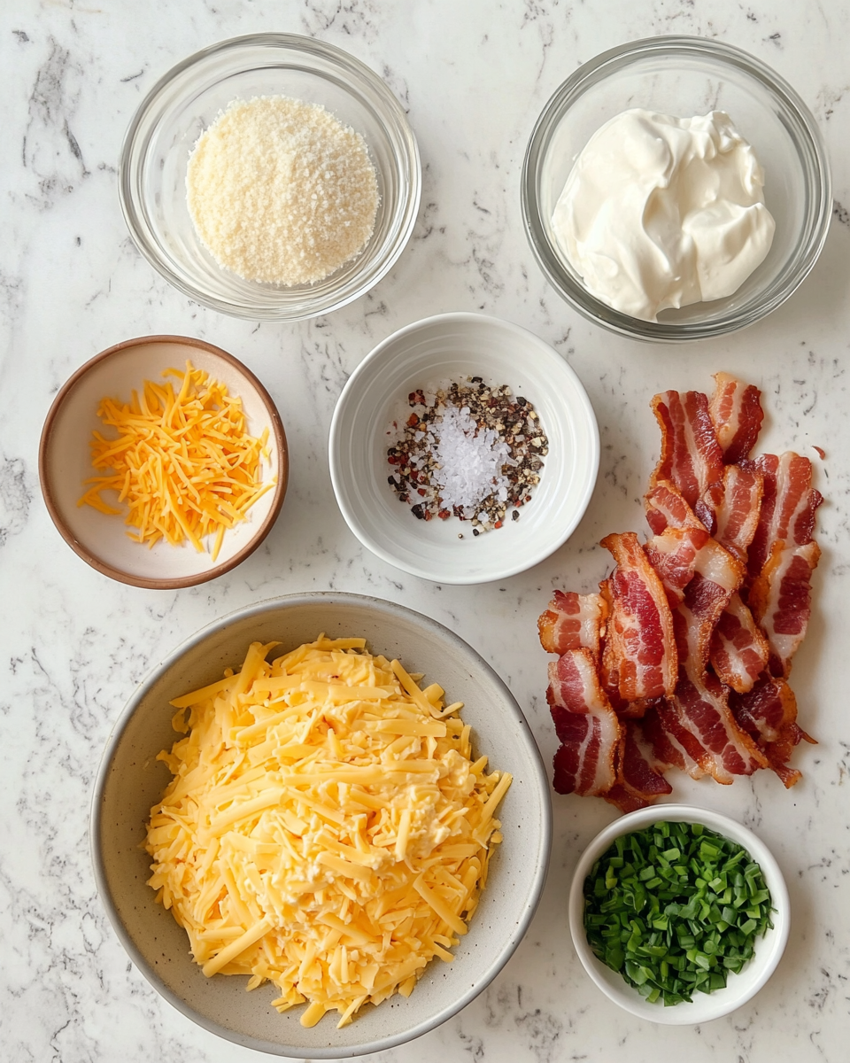 Ingredients for Irresistible Maple Bourbon Bacon Cheddar Dip Recipe That Will Steal the Show
