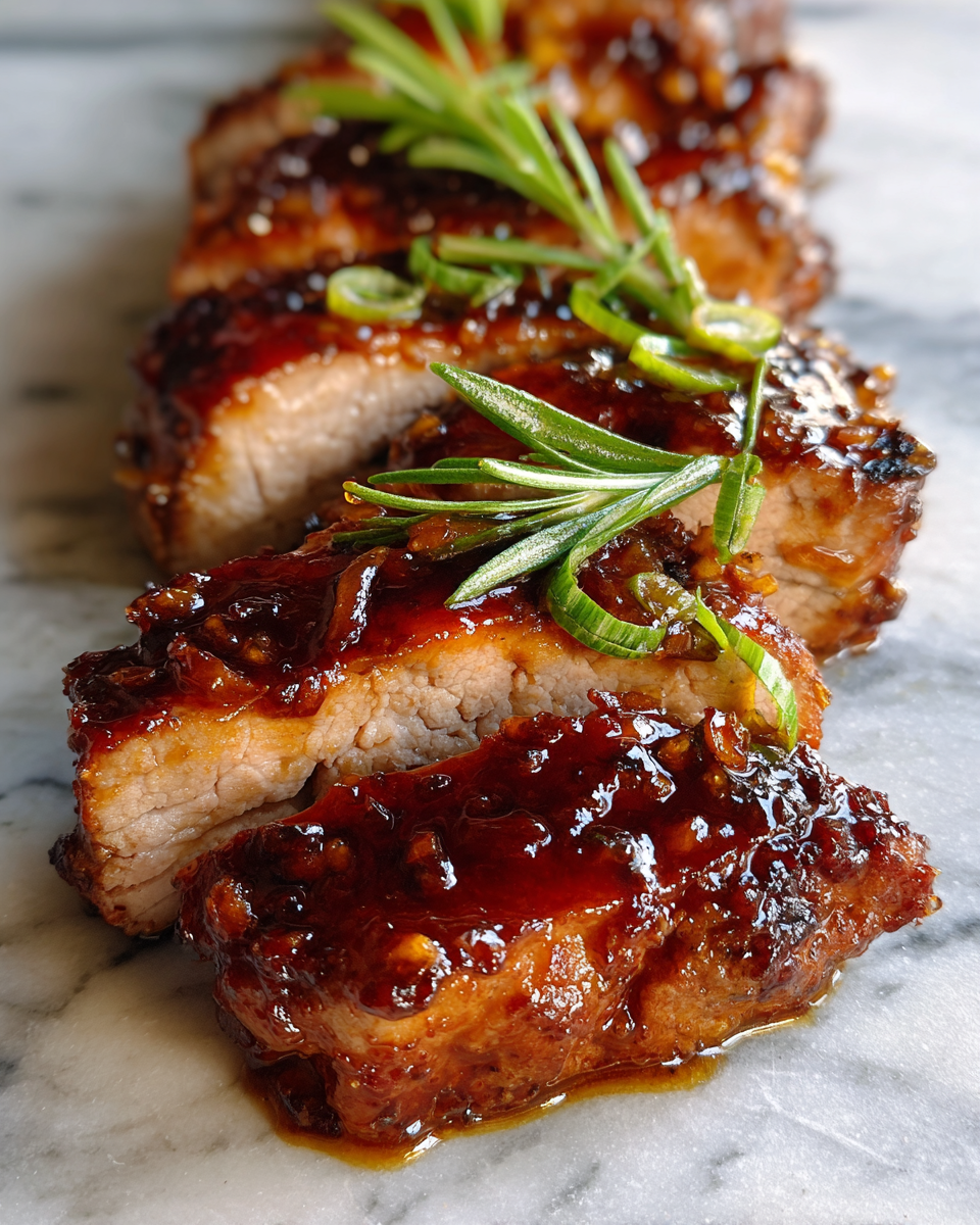 Final dish - Sweet and Savory Maple Dijon Glazed Pork Tenderloin Recipe