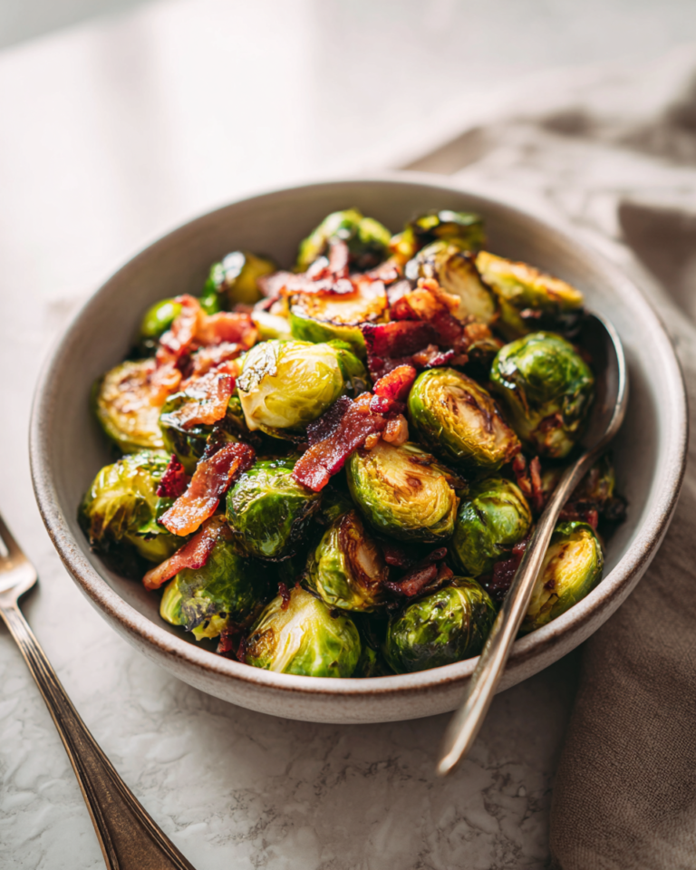 Sweet and Savory Maple Roasted Brussels Sprouts and Bacon Delight - Featured Image