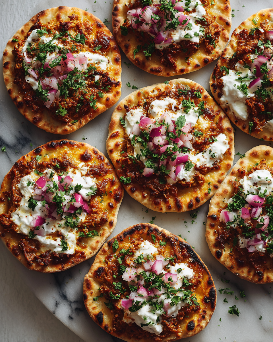 Final dish - Mediterranean Mini Lahmacun Bites A Flavorful Twist on a Classic Favorite