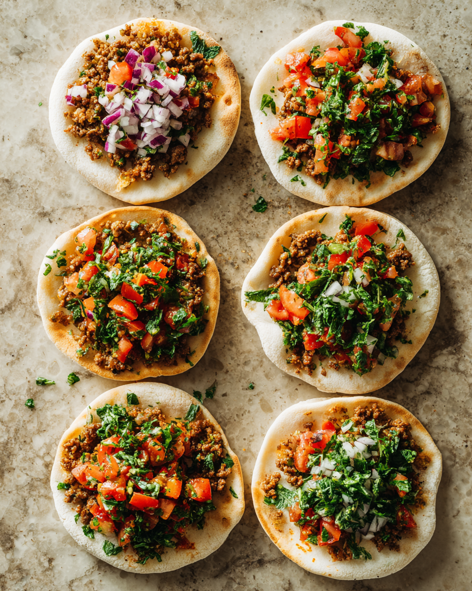 Ingredients for Mediterranean Mini Lahmacun Bites A Flavorful Twist on a Classic Favorite