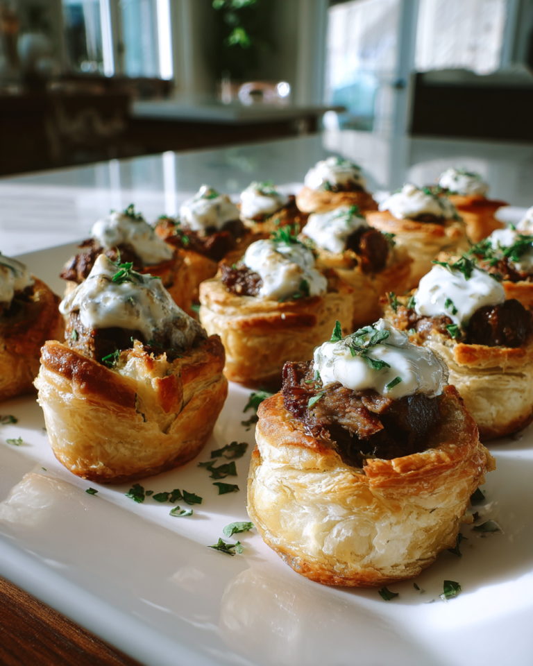 Irresistible Mini Beef Wellington Bites with Creamy Horseradish Sauce - Featured Image