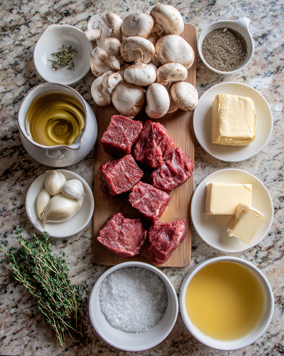 Ingredients for Irresistible Mini Beef Wellington Bites with Creamy Horseradish Sauce