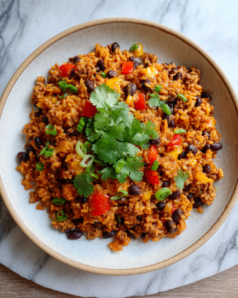 One-Pan Taco Rice with Black Beans A Flavor-Packed Easy Dinner Idea - Featured Image