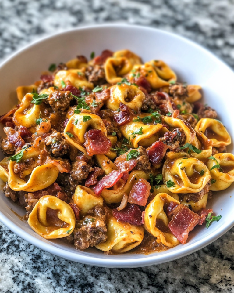 One-Pot Bacon Cheeseburger Tortellini Recipe That Will Wow Your Taste Buds - Featured Image