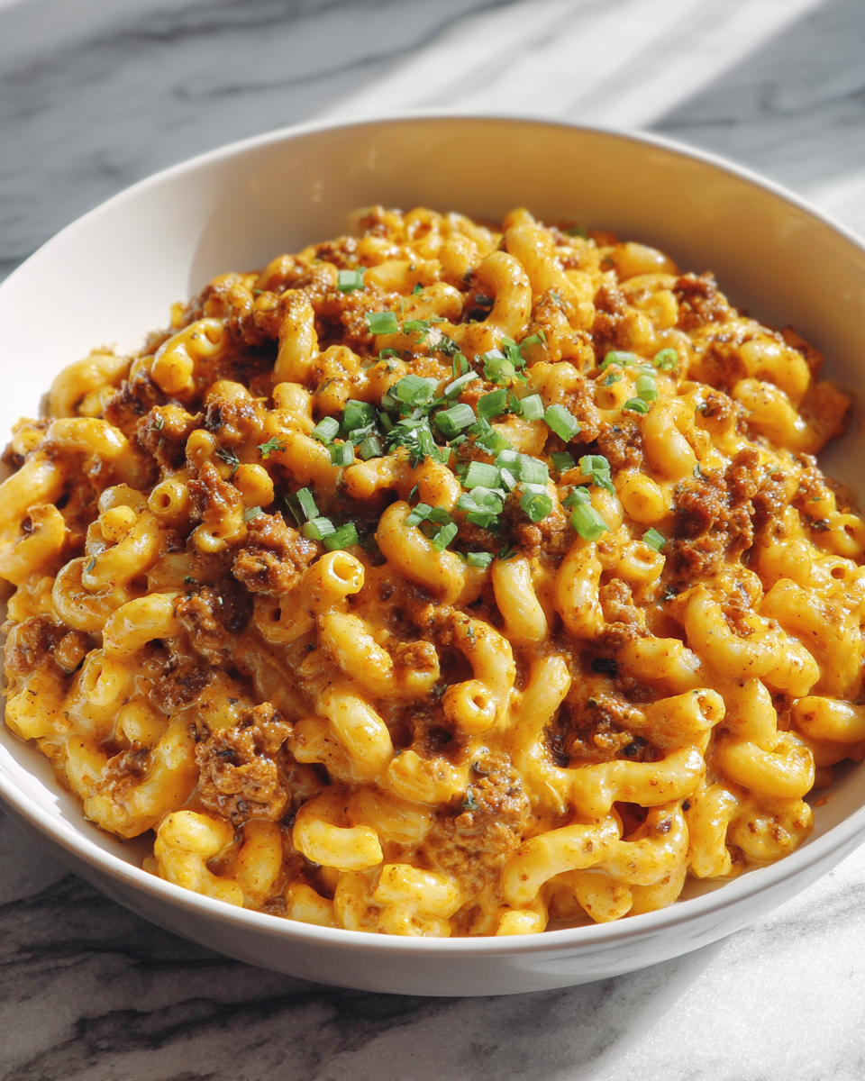 Final dish - One-Pot Creamy Taco Mac Recipe for Easy Flavorful Comfort