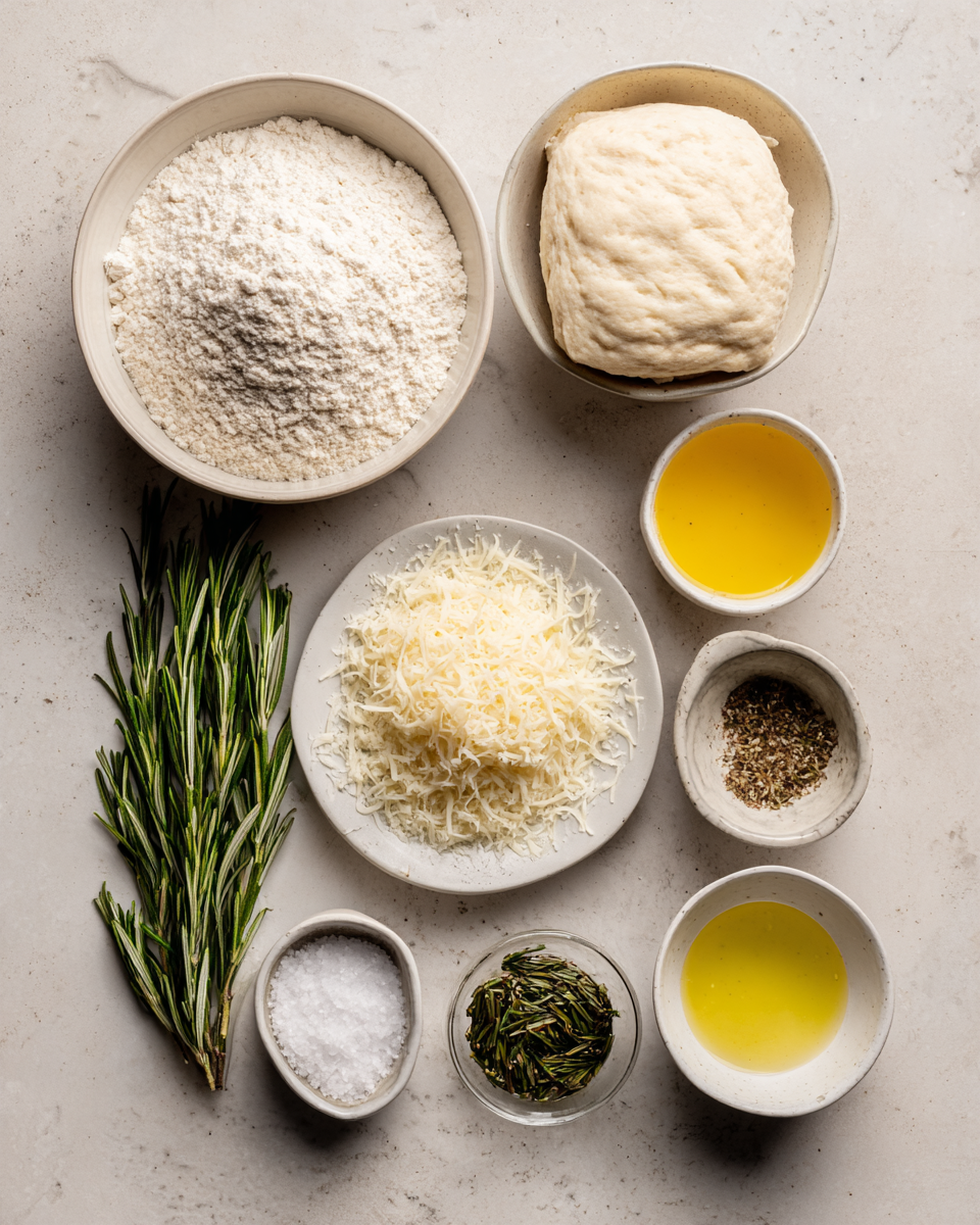 Ingredients for Irresistible Parmesan Focaccia Bread Recipe You Need to Try