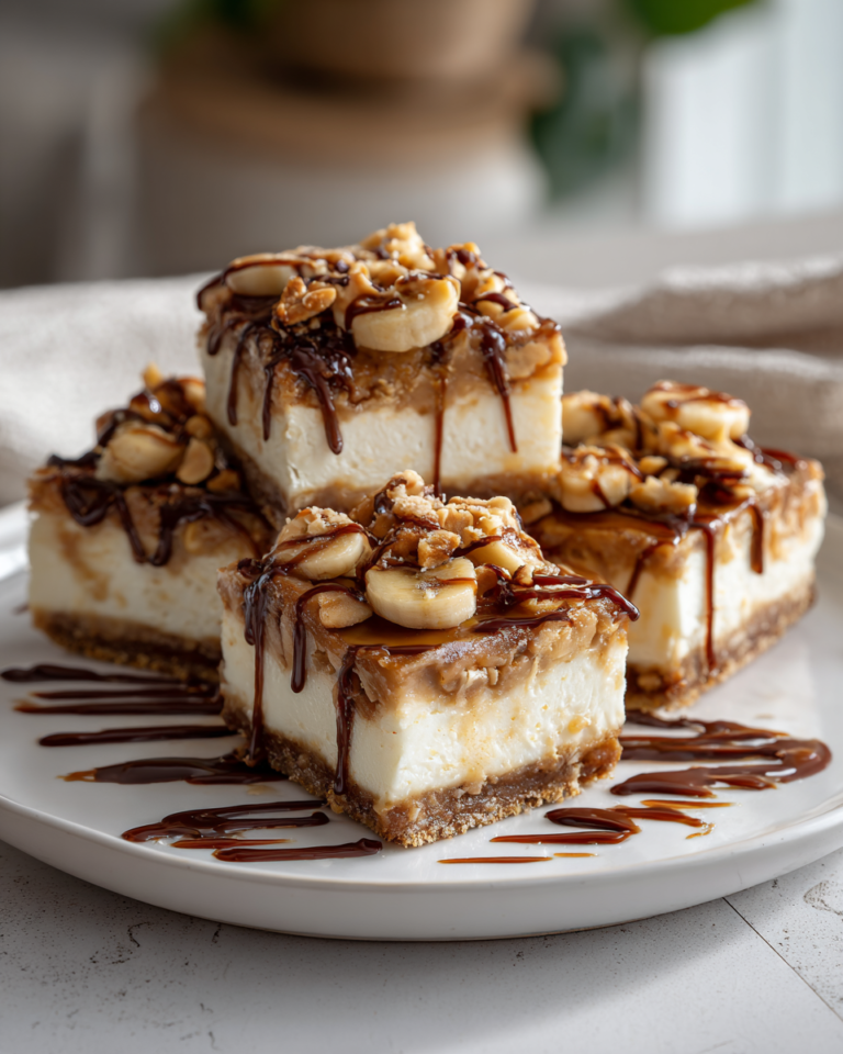 Irresistible Peanut Butter Banana Cheesecake Bars You Need to Try - Featured Image