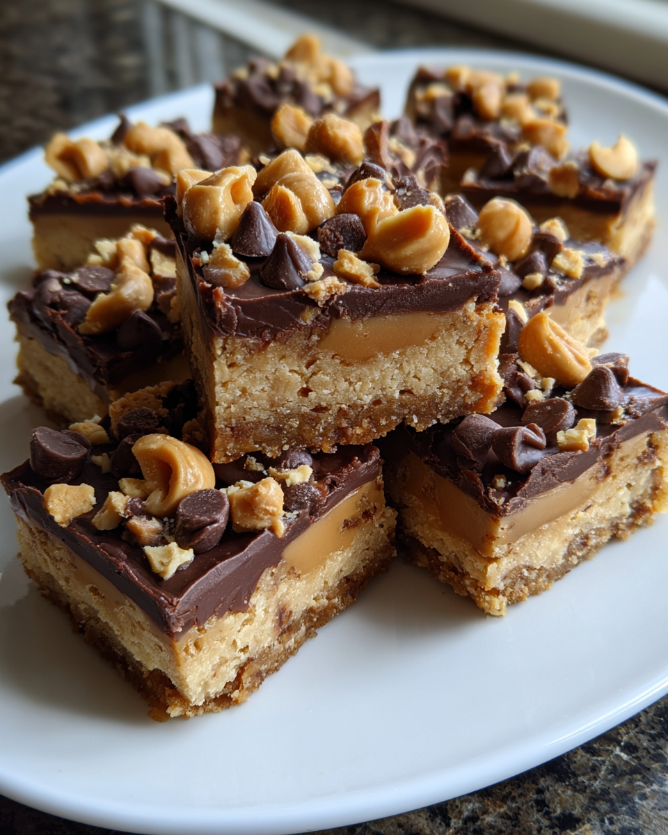 Final dish - Irresistible Peanut Butter Cookie Dough Bars You Need to Try