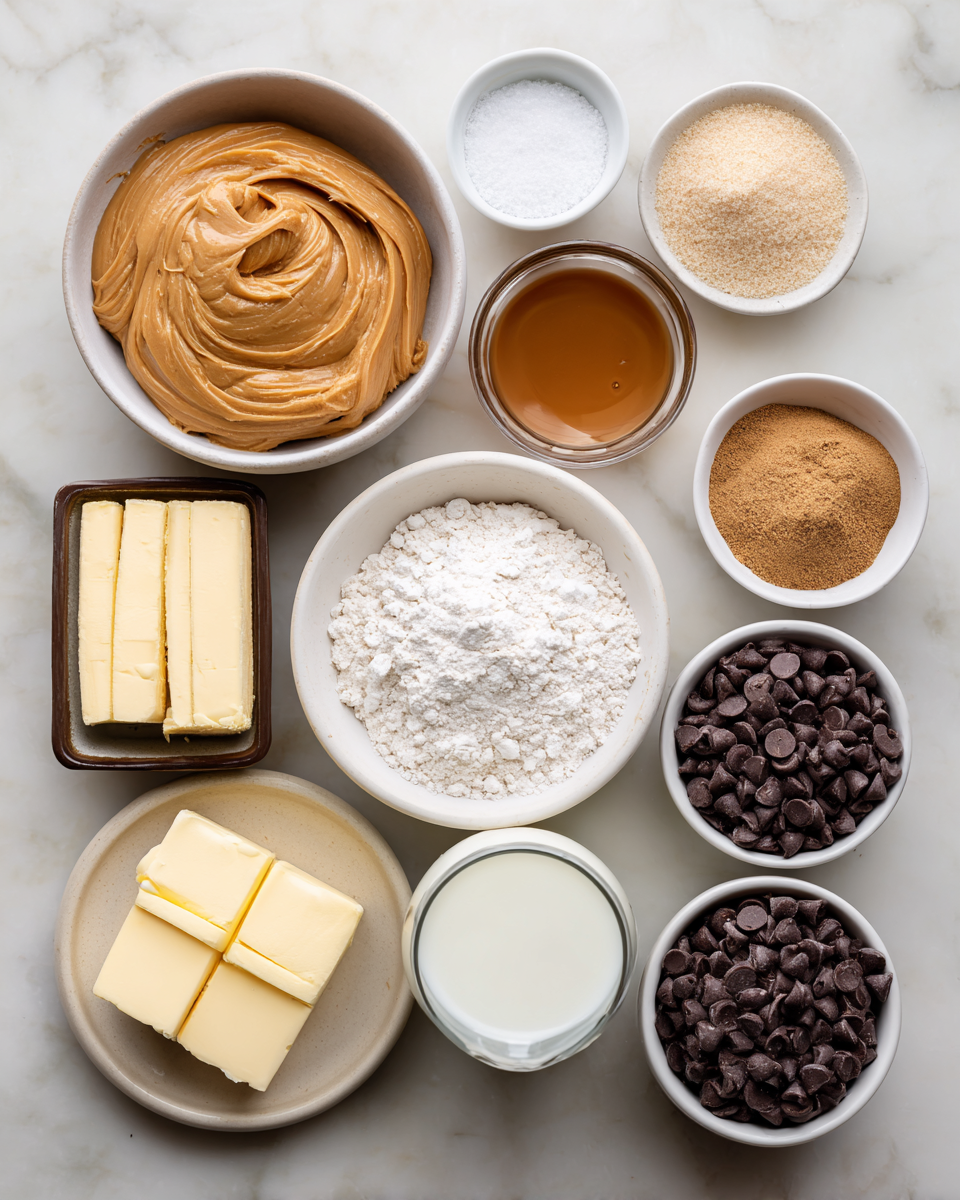 Ingredients for Irresistible Peanut Butter Cookie Dough Bars You Need to Try