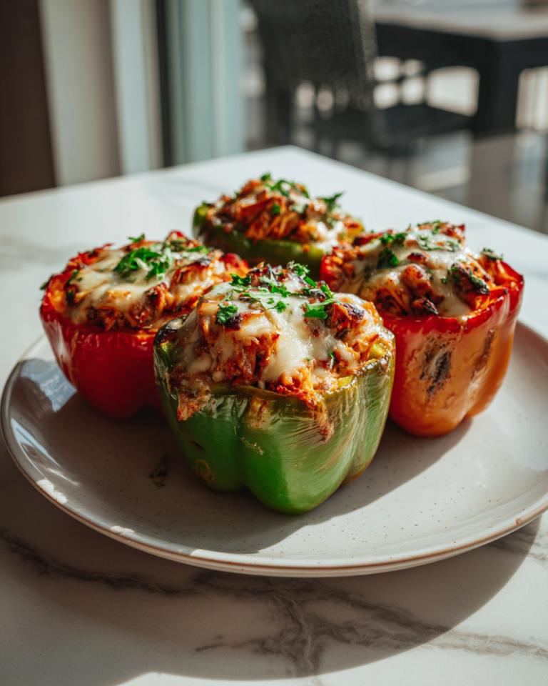 Tropical Twist Pineapple BBQ Chicken Stuffed Peppers Recipe - Featured Image